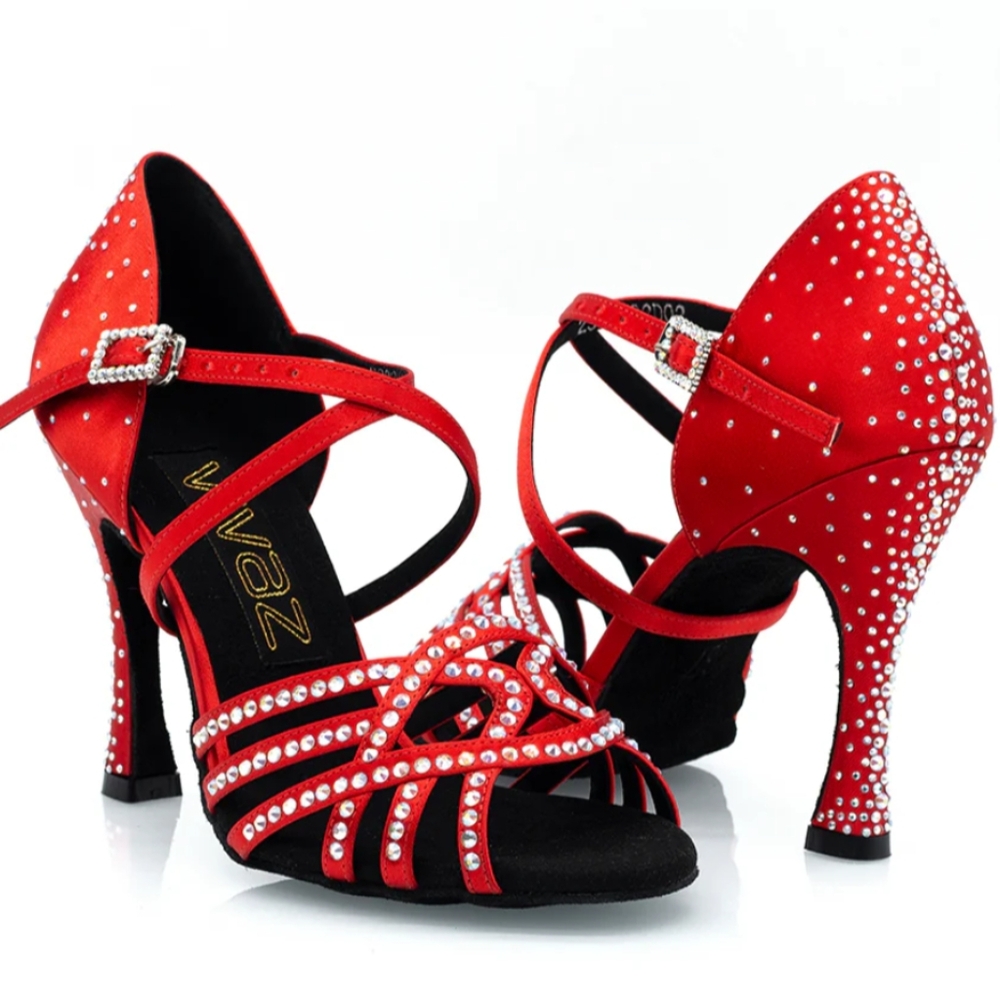NEW Danica Vivaz Red Ballroom Salsa Dance Heels